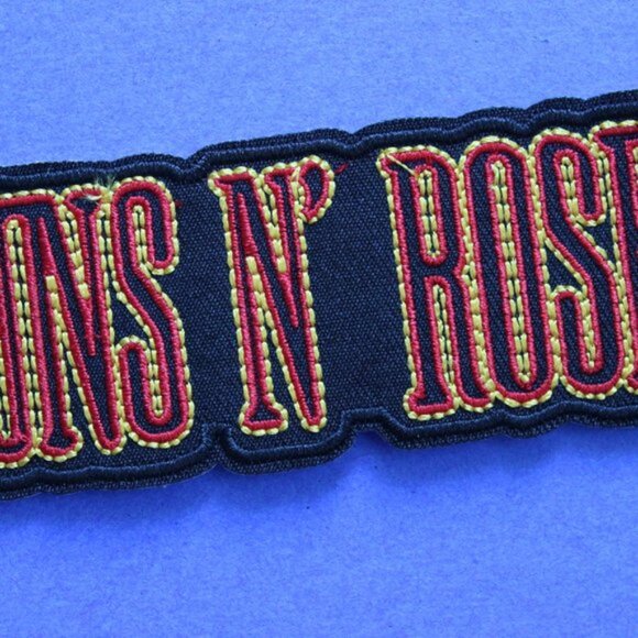 🌹 Guns N’ Roses Iron-On Patch – Red / Yellow / Black (4.8” x 1.8”) - Picture 3 of 8